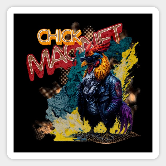 Chick Magnet T-shirt Magnet by Quirk Prints